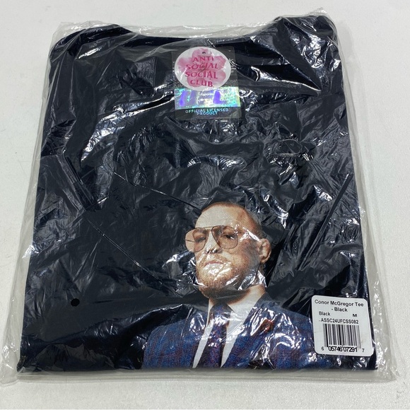 NEW - Anti Social Social Club - Conor McGregor UFC Tee Shirt - Black - MEDIUM - Picture 7 of 8